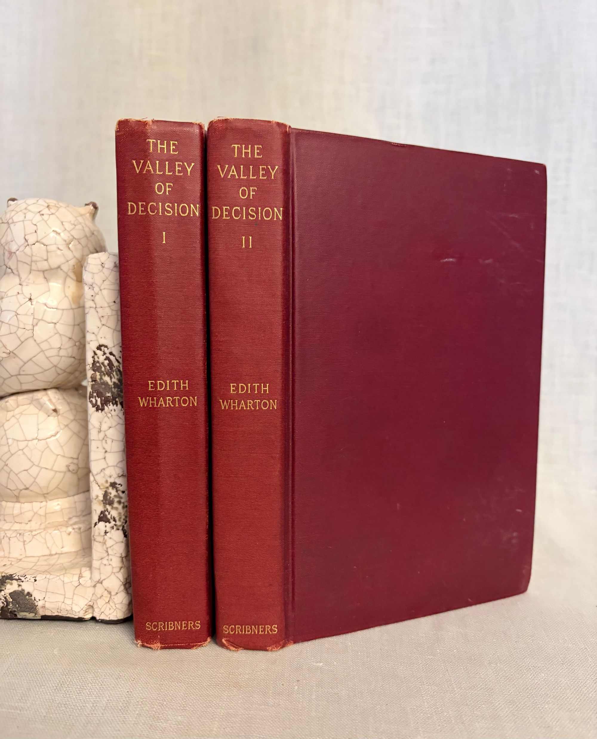 The Valley of Decision. (In 2 Volumes) **Composer Edward and Marion MacDowell's copy** by Wharton, Edith