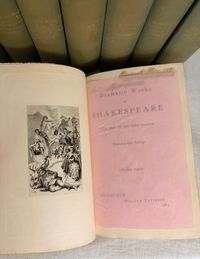 Dramatic Works of Shakespeare. The Text of the First Edition. Illustrated with Etchings. (in 8 volumes) by Shakespeare, William; Johnson, Ben; Heninge, John; Condell, Henry; Holland, Hugh; Diggs, L. (dedications), view 2