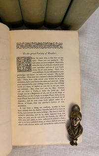Dramatic Works of Shakespeare. The Text of the First Edition. Illustrated with Etchings. (in 8 volumes) by Shakespeare, William; Johnson, Ben; Heninge, John; Condell, Henry; Holland, Hugh; Diggs, L. (dedications), view 4